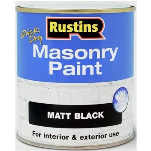Rustins Quick Dry Masonry Paint Low Odour available in 4 Colours 250 ml